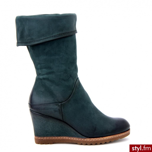 Venezia KOZAKI NA KOTURNIE 654206 252OCE - Koturny Buty Moda