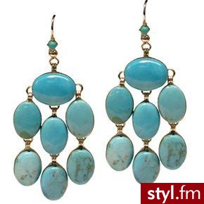 Vivre - Voyage - Discover - Collect - Shop: Viewing product Blue Turquoise Cabochon Earrings. Pobrano ze strony: http://www.vivre.com/product/Shop_By_Category/Jewelry/Blue_Turquoise_Cabochon_Earrings - Pozostałe Dodatki Moda