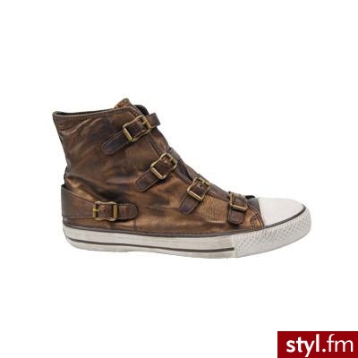 Ash metallic hi-top buckle trainer - Polyvore. Pobrano ze strony: http://www.polyvore.com/ash_metallic_hi-top_buckle_trainer/thing?id=17413862 - Pozostałe Buty Moda