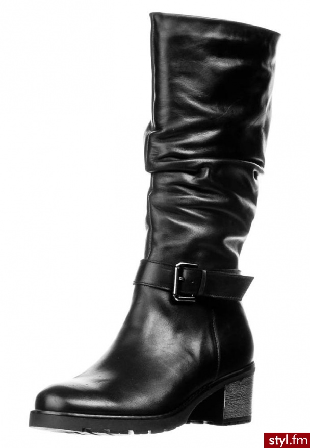 Pier One Kozaki czarny - Kozaki Buty Moda