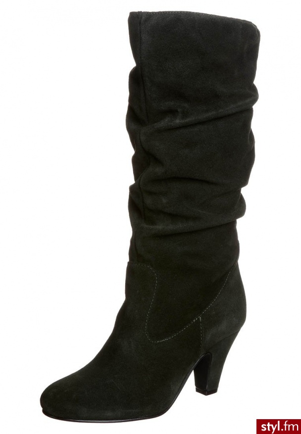Taupage Kozaki  zielony - Kozaki Buty Moda