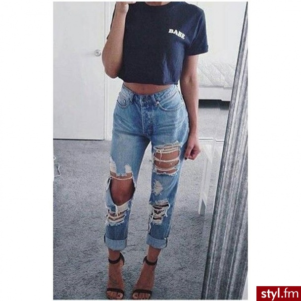 Jeansy Spodnie Moda