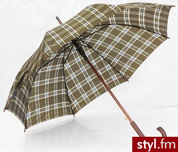 CBM PARASOL AUTOMATYCZNY Z DREWNIANĄ WYGIĘTĄ RĄCZKĄ SP2356 - Parasole Dodatki Moda
