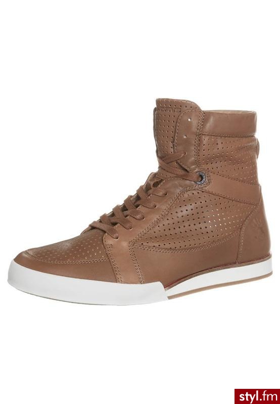 GROUNDFIVE Botki sznurowane brązowy (HIGH TOP) - Botki Buty Moda