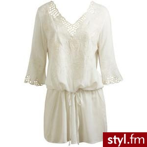 Embroidered Drop Waist Tunic - Women's Clothing and Apparel... - Polyvore. Pobrano ze strony: http://www.polyvore.com/embroidered_drop_waist_tunic_womens/thing?id=15006327 - Pozostałe Ciuchy Moda