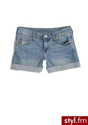 Dżinsowe spodenki z zawijanym kawałkiem materiału. - Pozostałe Ciuchy Moda