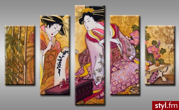 Galerialu Obraz A5OBRAz1174 Japonki, Japonia - Klapki Buty Moda