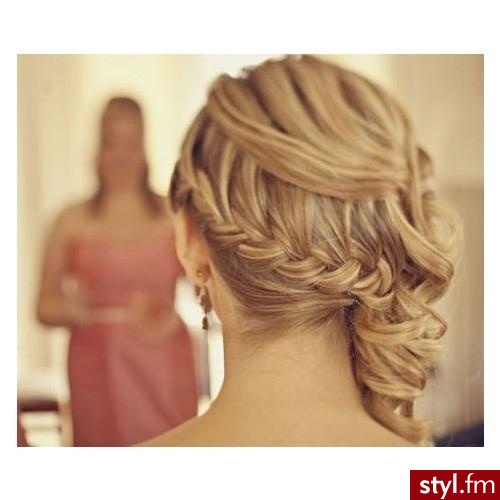 Upięcie wieczorowe - Blond Upięcie Proste z grzywką Wieczorowe Długie Fryzury