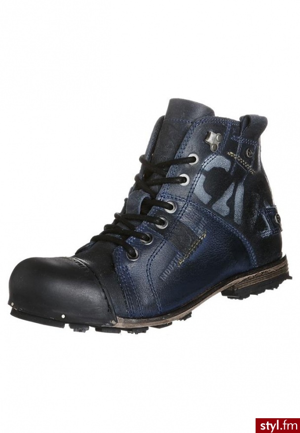 Yellow Cab INDUSTRIAL Botki sznurowane niebieski (Y15012) - Botki Buty Moda