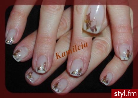 jesienny liść ;). moje po skróceniu :( - Paznokcie