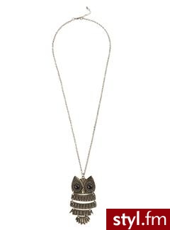 Owl pendant - Antique gold - Promod. Pobrano ze strony: http://www.promod.co.uk/jewellery/necklaces/owl-pendant-antique-gold-R1290290935.html - Pozostałe Dodatki Moda