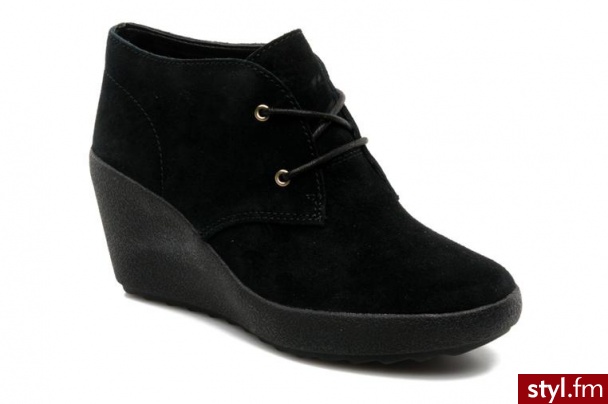 Clarks PÓŁBUTY I BOTKI NICE MELODY BY CLARKS (Czarny) - Botki Buty Moda
