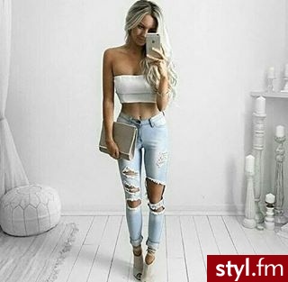 Jeansy Spodnie Moda