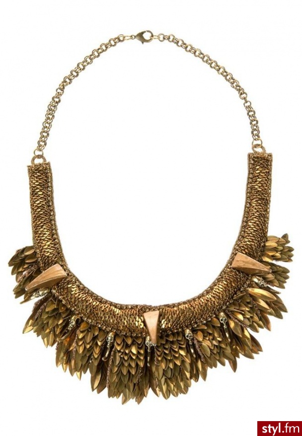 Deepa Gurnani SKULLS AND CLAWS Naszyjnik złoty - Naszyjniki Biżuteria Moda