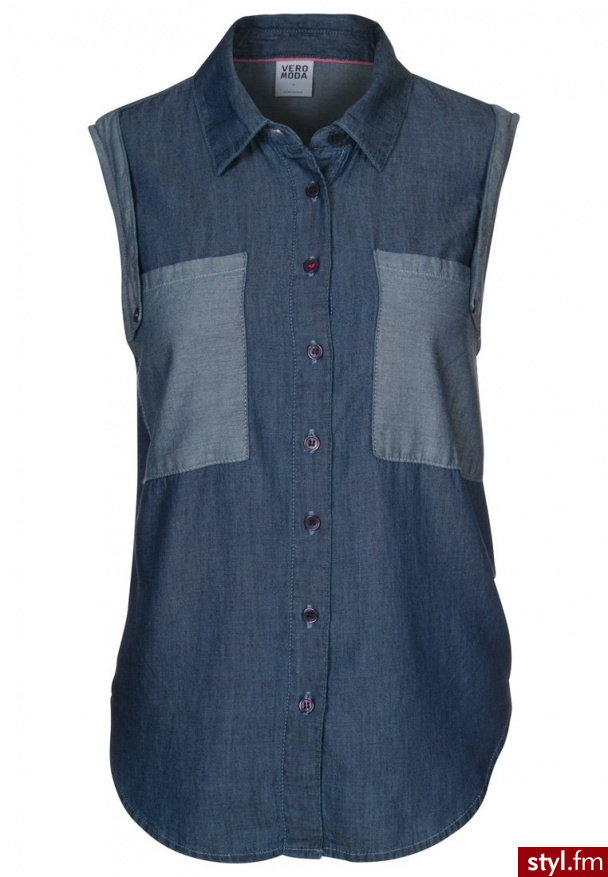 Vero Moda CHAMP Koszula niebieski (10090671) - Koszule Ciuchy Moda