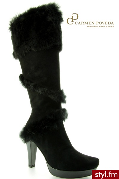 Carmen Poveda ANTE NEGRO - Kozaki Buty Moda