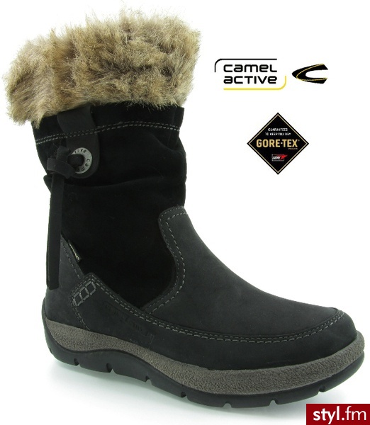 Camel Active ALASKA BLACK GORE-TEX - Kozaki Buty Moda