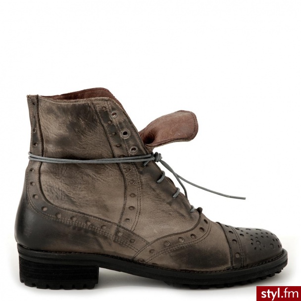 Venezia BOTKI SZNUROWANE 525 VIN GRAFI - Botki Buty Moda