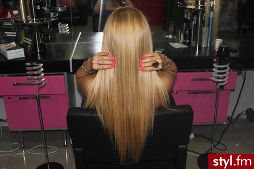 Blond Kok Proste Na co dzień Długie Fryzury