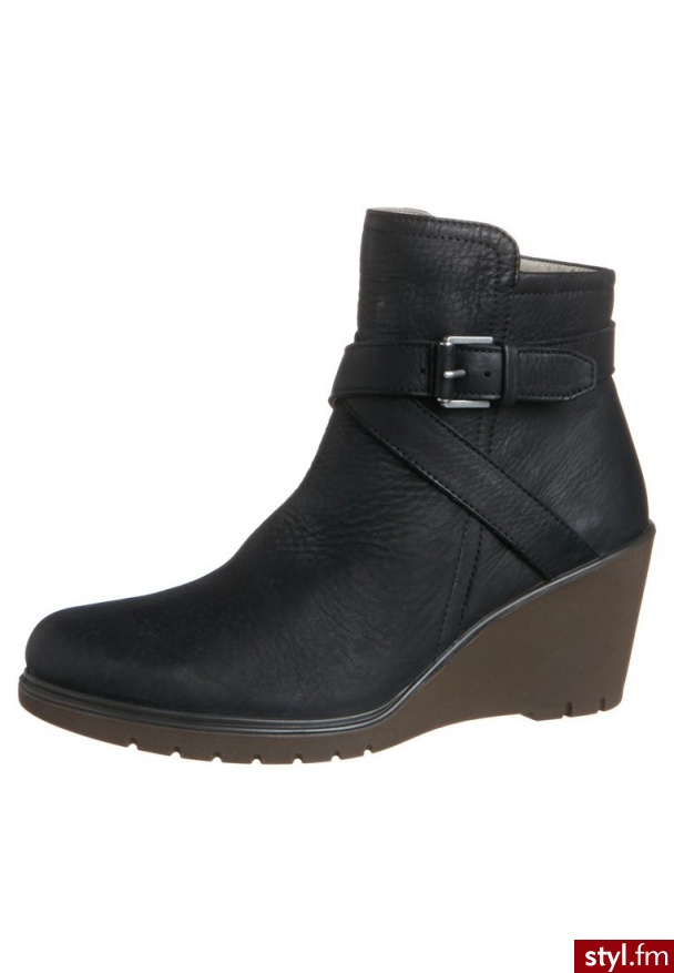 ecco ADORA Botki na koturnie czarny (232633) - Botki Buty Moda