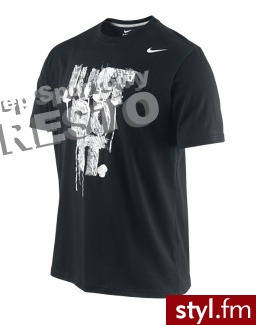 Nike Koszulka męska Just Do It Stencil - czarny (424744010) - Sportowe Buty Moda