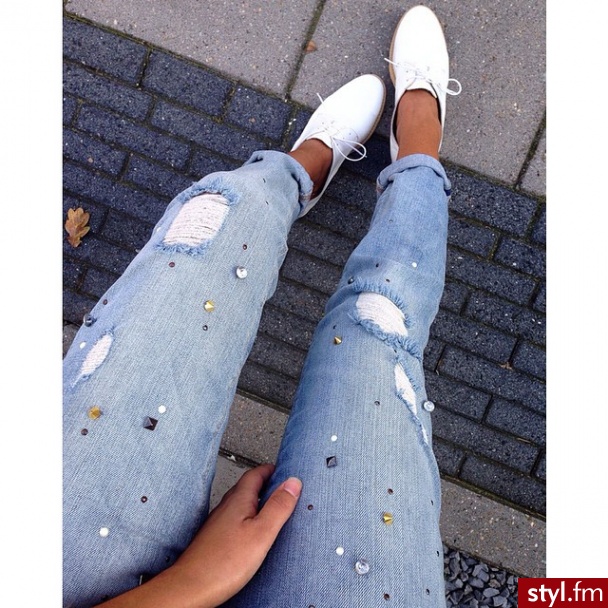 Jeansy Spodnie Moda