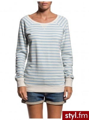 Roxy BLUZA FADER STRIPE UTB L Bluzy proste Odcienie niebieskiego - Bluzy Ciuchy Moda