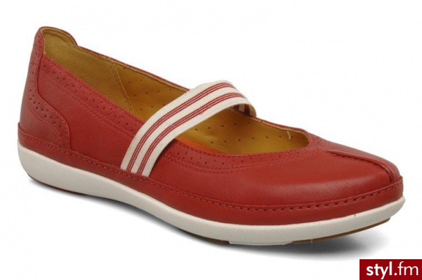 Clarks BALERINKI UN BETHANY BY CLARKS (Czerwony) - Balerinki Buty Moda