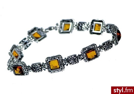 Costabella Bransoletka z bursztynem AMB120 - Bransoletki Biżuteria Moda