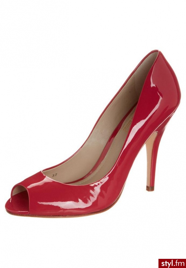 Mario Giordano Szpilki Peep Toe czerwony - Szpilki Buty Moda