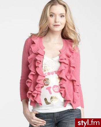 Sweterek z falbanami od Juicy Couture. Cena: $248 - Pozostałe Ciuchy Moda