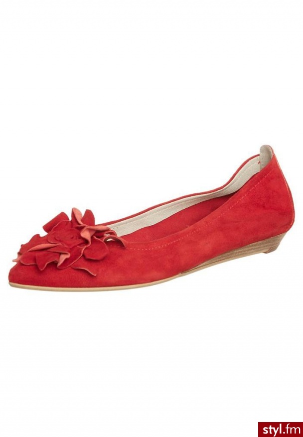 Pier One Baleriny czerwony - Balerinki Buty Moda