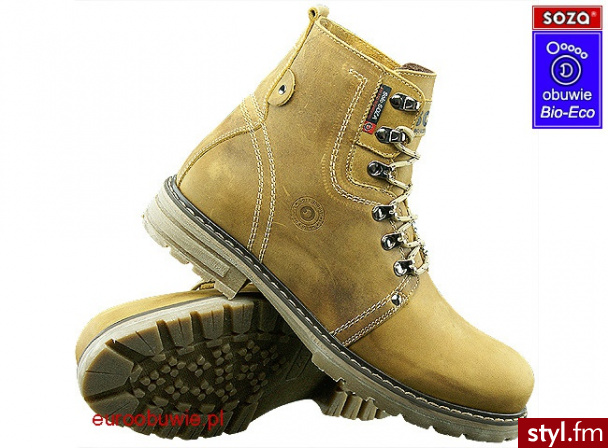 SOzA Bio Eco Obuwie zimowe Casual SO-745-F - Camel Trekkingowe Odcienie beżu i brązu - Pozostałe Buty Moda