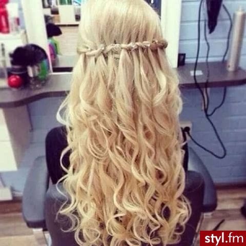Blond Rozpuszczone Kręcone Na co dzień Długie Fryzury