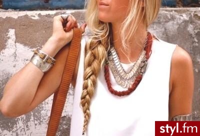 Blond Warkocze Proste Na co dzień Długie Fryzury
