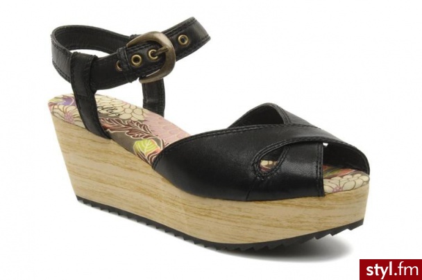 Shellys KOTURNY KONICHIWA BY SHELLYS (Czarny) - Koturny Buty Moda
