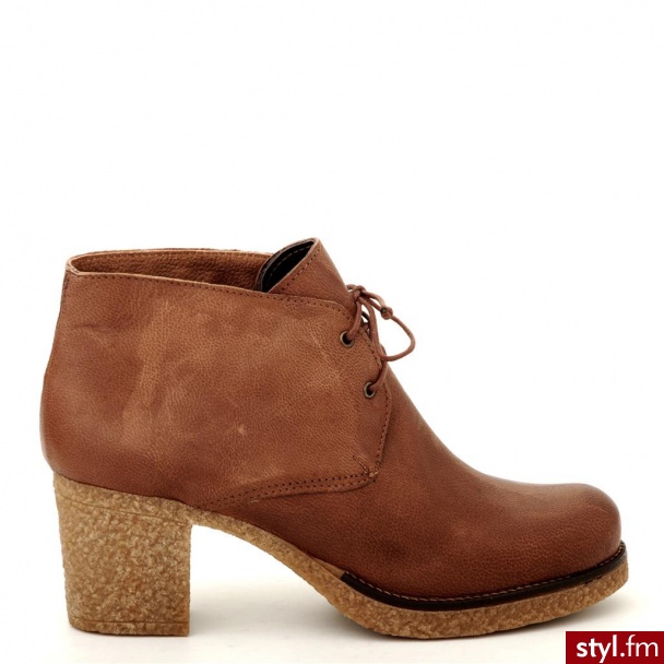 Venezia BOTKI SZNUROWANE 129 SAV CUOIO - Botki Buty Moda