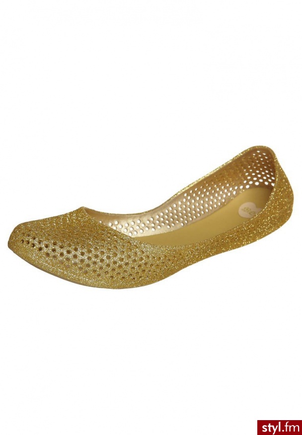 Mel by Melissa MANGO Baleriny złoty (32077) - Balerinki Buty Moda