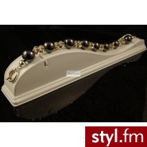 Pearl Line Bransoleta z magicznego Hematytu i Topazu - Bransoletki Biżuteria Moda