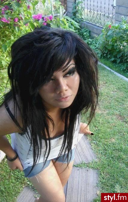 EMO Alternatywne Średnie Fryzury