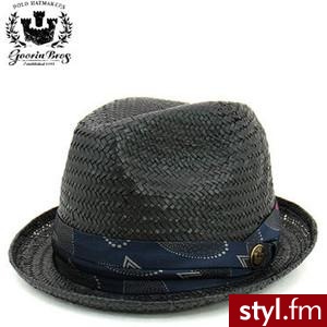 Goorin Solomon Straw Hat - Black - Polyvore. Pobrano ze strony: http://www.polyvore.com/goorin_solomon_straw_hat_black/thing?id=31433251 - Nakrycia głowy Dodatki Moda