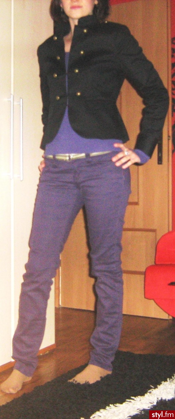 marynarka H&M i spodnie Terranova. :) - Moda uliczna Inne Moda