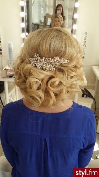 Blond Upięcie Kręcone Ślubne Długie Fryzury