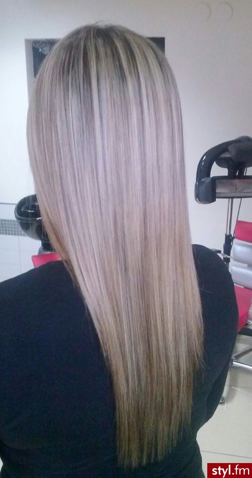 Blond Rozpuszczone Proste Na co dzień Długie Fryzury