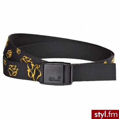 Jack Wolfskin Kids Pasek LOGO BELT black - Paski Dodatki Moda