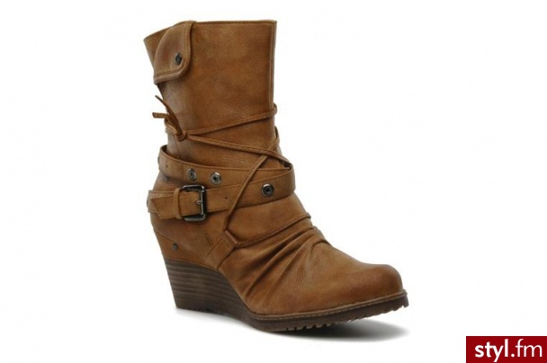 Mustang shoes PÓŁBUTY I BOTKI TALIA II BY (Brązowy) - Botki Buty Moda