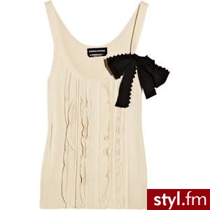 Sonia Rykiel Ruffled cotton-crepe tank - Polyvore. Pobrano ze strony: http://www.polyvore.com/cgi/thing?id=29433295 - Pozostałe Ciuchy Moda
