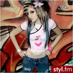 EMO Alternatywne Średnie Fryzury