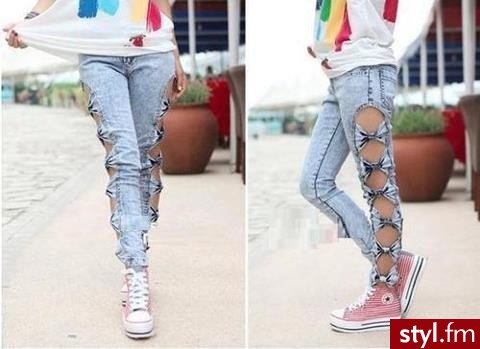 Jeansy Spodnie Moda