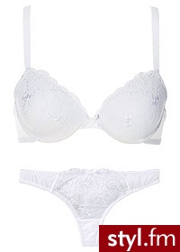 Bonprix Biustonosz usztywniany + stringi (2 części)  975650_23895 - Komplety Bielizna Moda